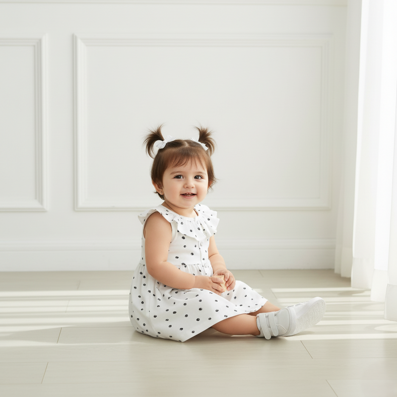 White Sleeveless Frock