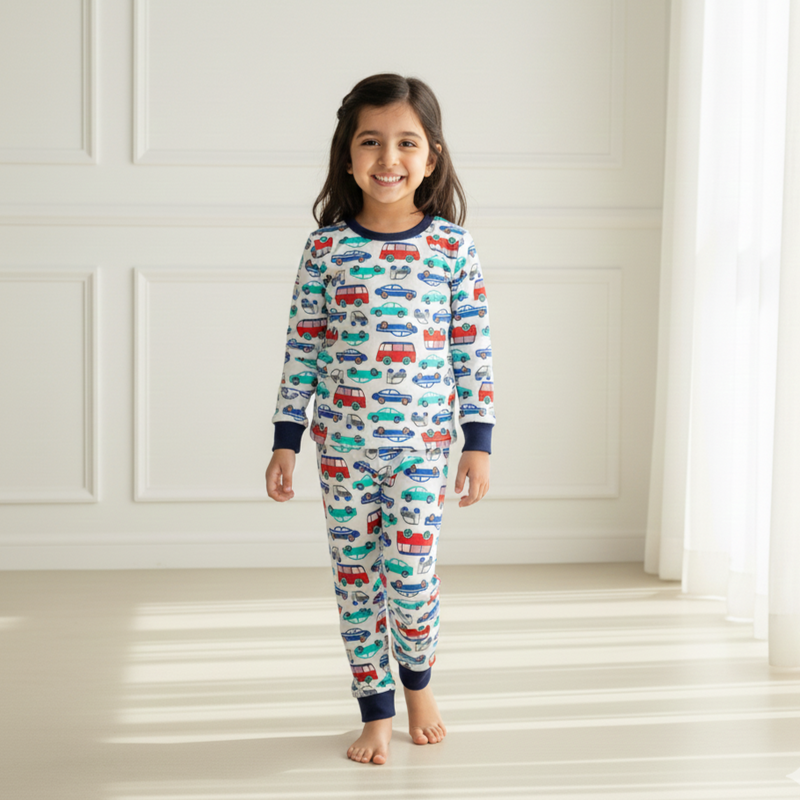 Car Print Nightwear Set