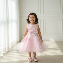 Pink Knee Length Princess Dress