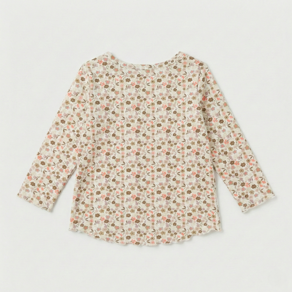 Brown Petite Florals Classic Top
