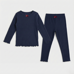 Navy Blue Knitted Co-Ord Set
