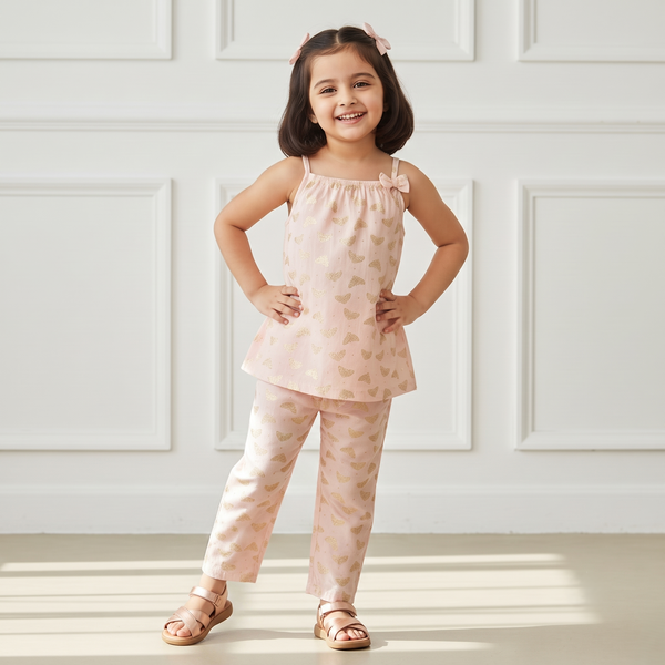 Peachy Sparkle Co-Ord Set