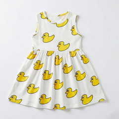 Sunny Duckling Cotton Frock