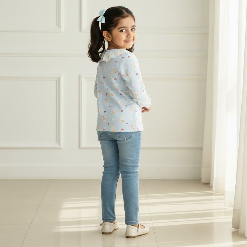 Bunny Garden Frill Neck Top