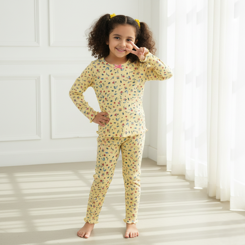 Yellow Floral Print Co-ord Set