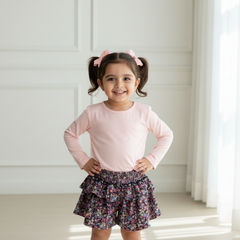 Floral Printed Ruffled Skirt