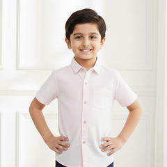 Pink Casual Striped Half Sleeves Shirt