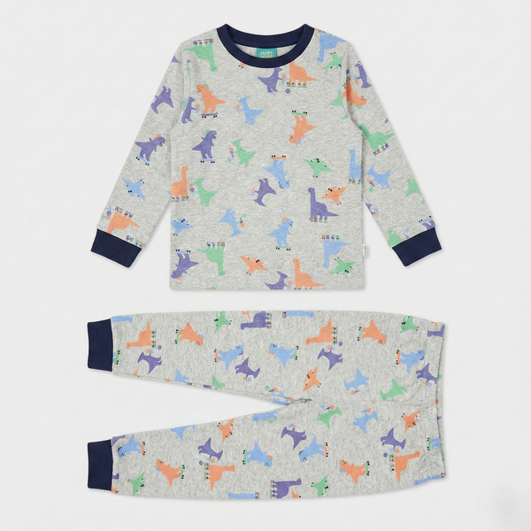 Grey Dinosaur Print Nightsuit