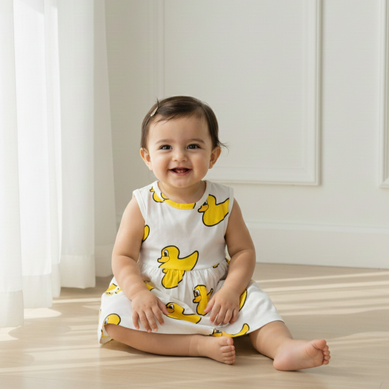 Little Quack Cotton Frock