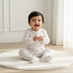 Printed Zip Baby Romper Set Of Two