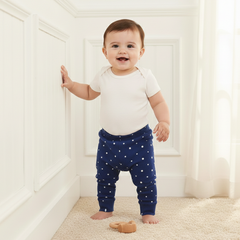 Blue Printed Leggings