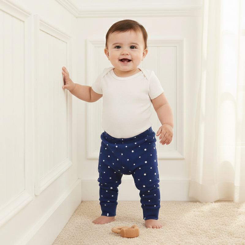 Blue Printed Leggings