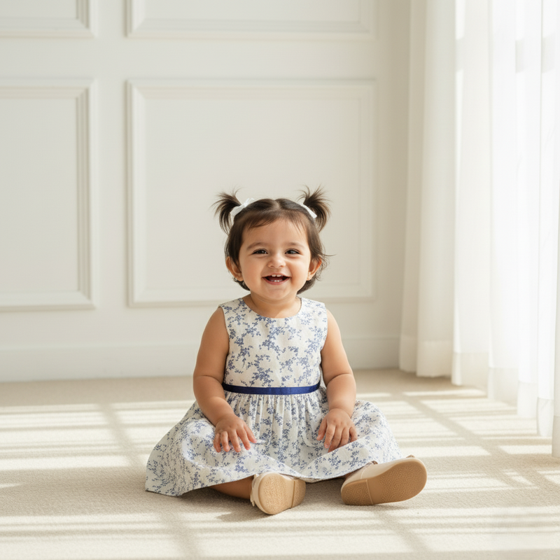 Printed Sleeveless Frock