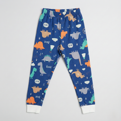 Navy Blue Dinosaur Print Nightsuit
