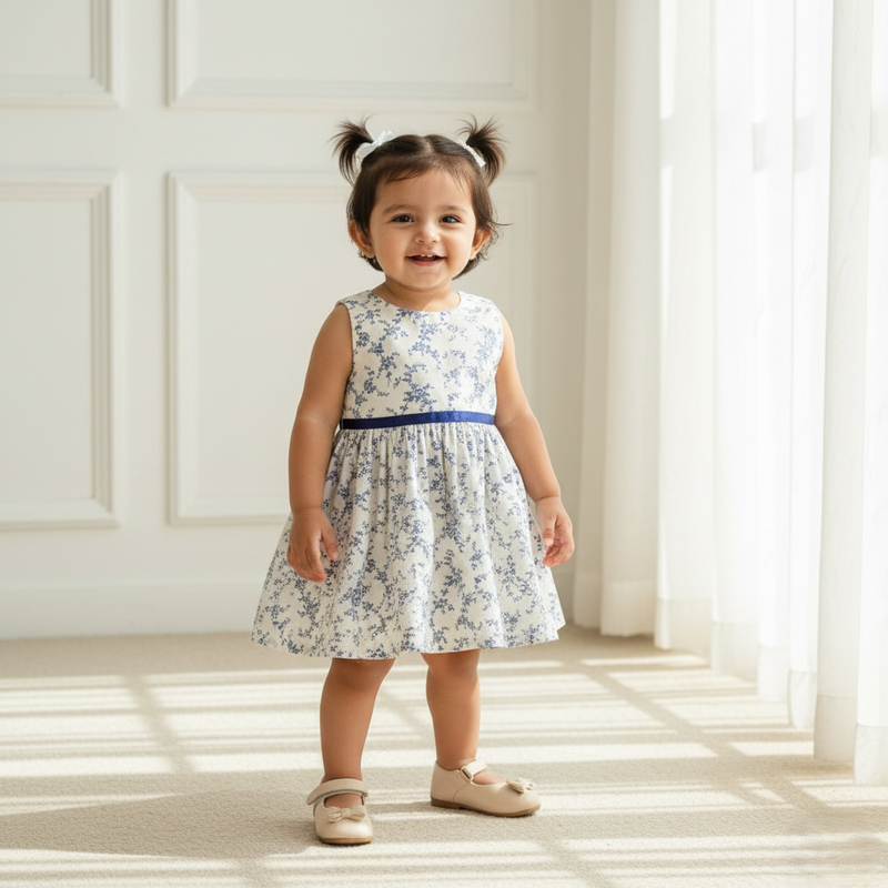 Printed Sleeveless Frock