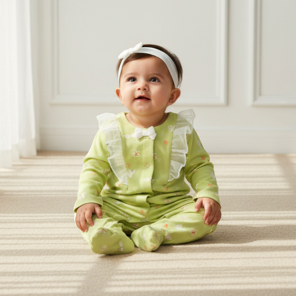 Butterfly Printed Frill Rompers