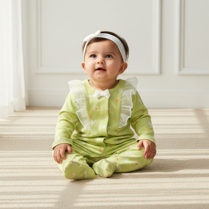 Butterfly Printed Frill Rompers