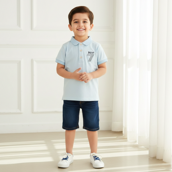 Light Green Collar Polo T-shirt