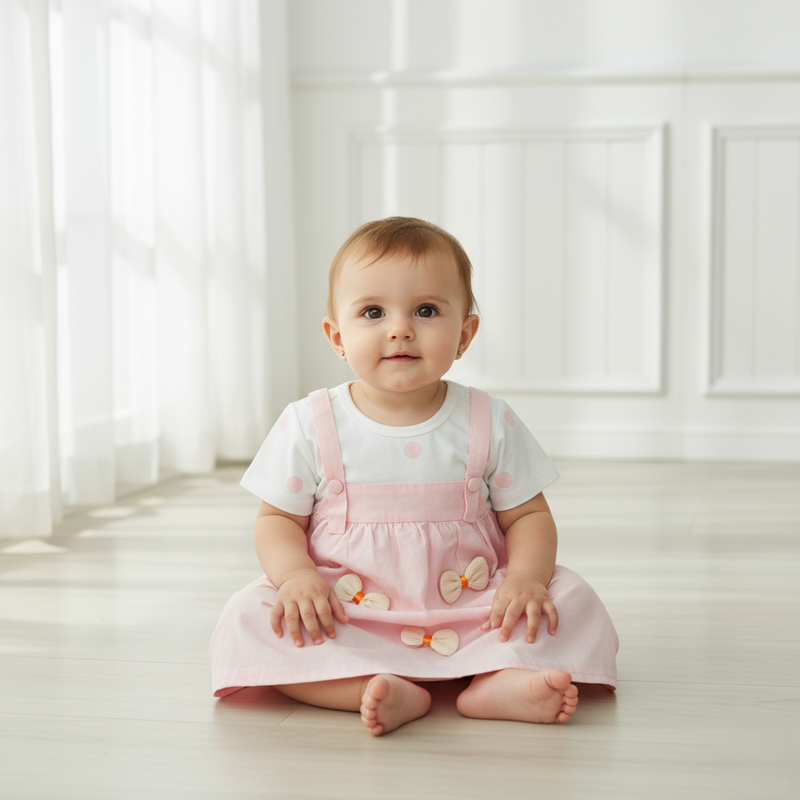 Summer Baby Girl Casual Bow Dress