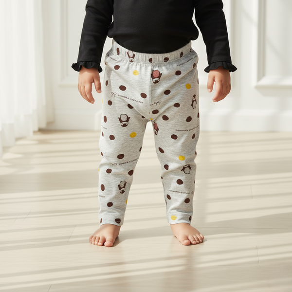 Grey Printed Leggings