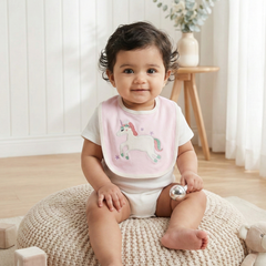 Baby Premium Bibs - Pink Unicorn