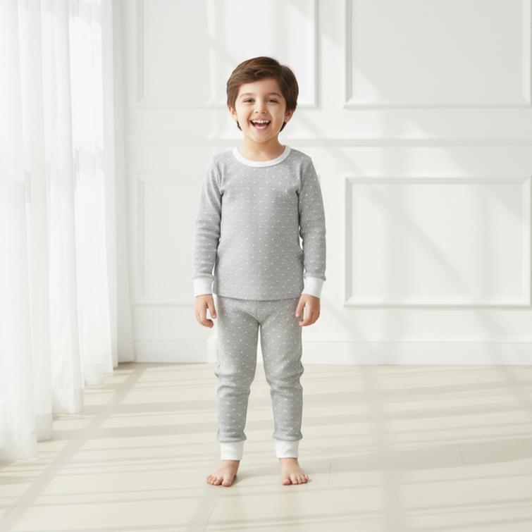 Grey Dot Dreams Night Set