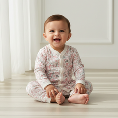 White Printed Full Sleeves Rompers