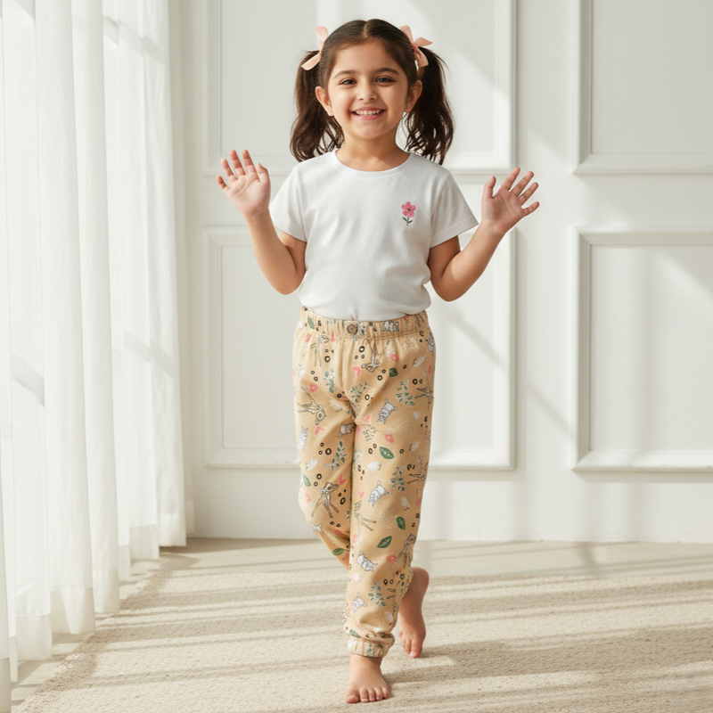 Little Forest Printed Joggers