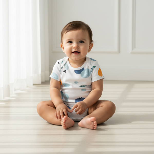 Vegetable Printed Half Sleeves Onesies