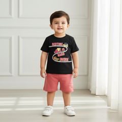 Truck Printed T-shirt with Short Set