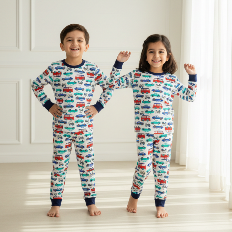 Car Print Nightwear Set