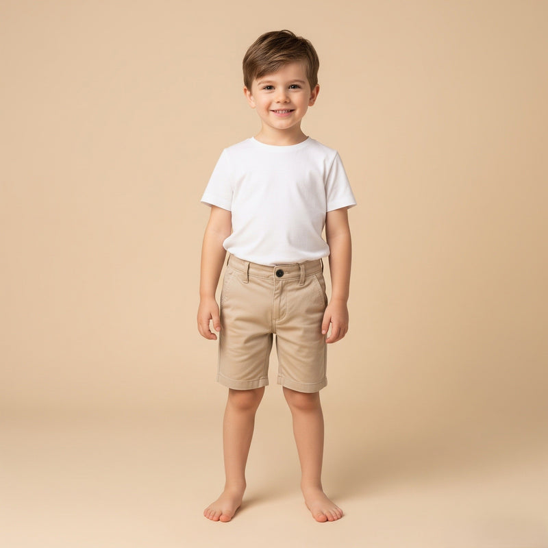 Beige Chino Shorts