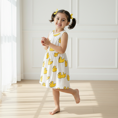 Sunny Duckling Cotton Frock