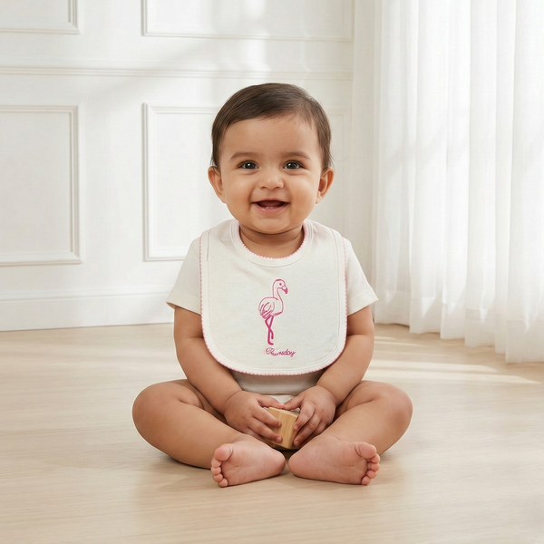 Baby Premium Bibs - Pink Swan