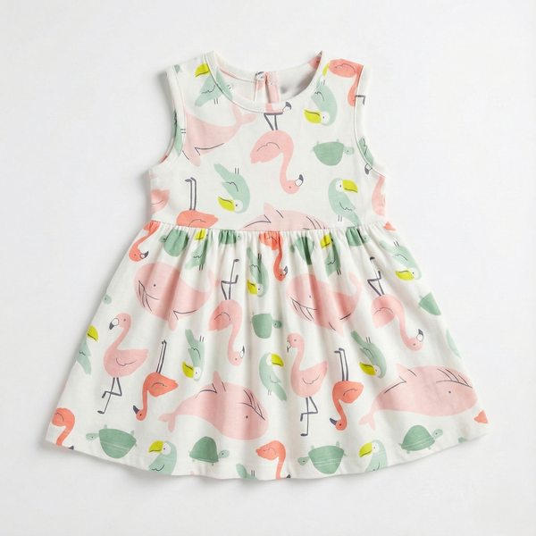 Little Flamingo Cotton Dress