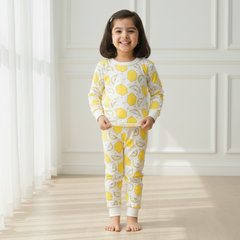 Lemon Printed Cotton Night Suit