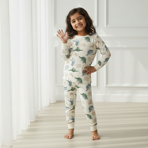Dino Printed Cotton Night Suit