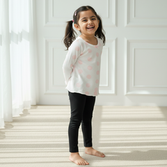 While Printed Full Sleeves Top