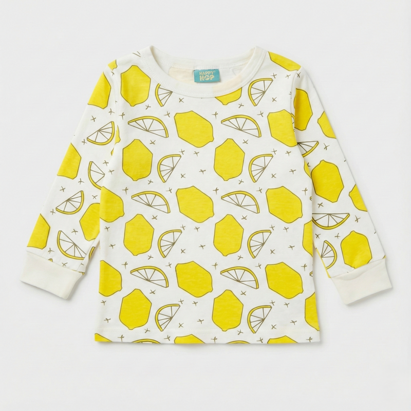 Lemon Printed Cotton Night Suit