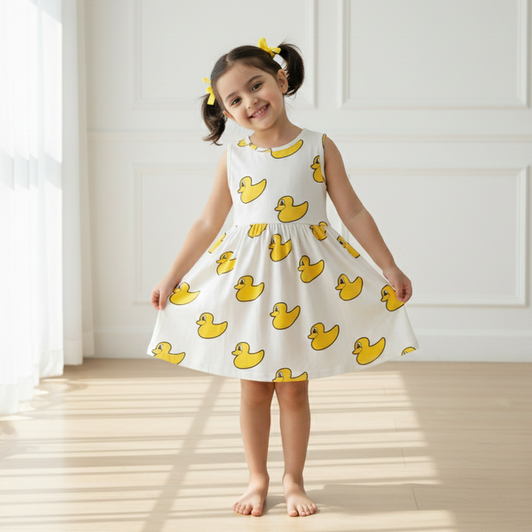 Sunny Duckling Cotton Frock