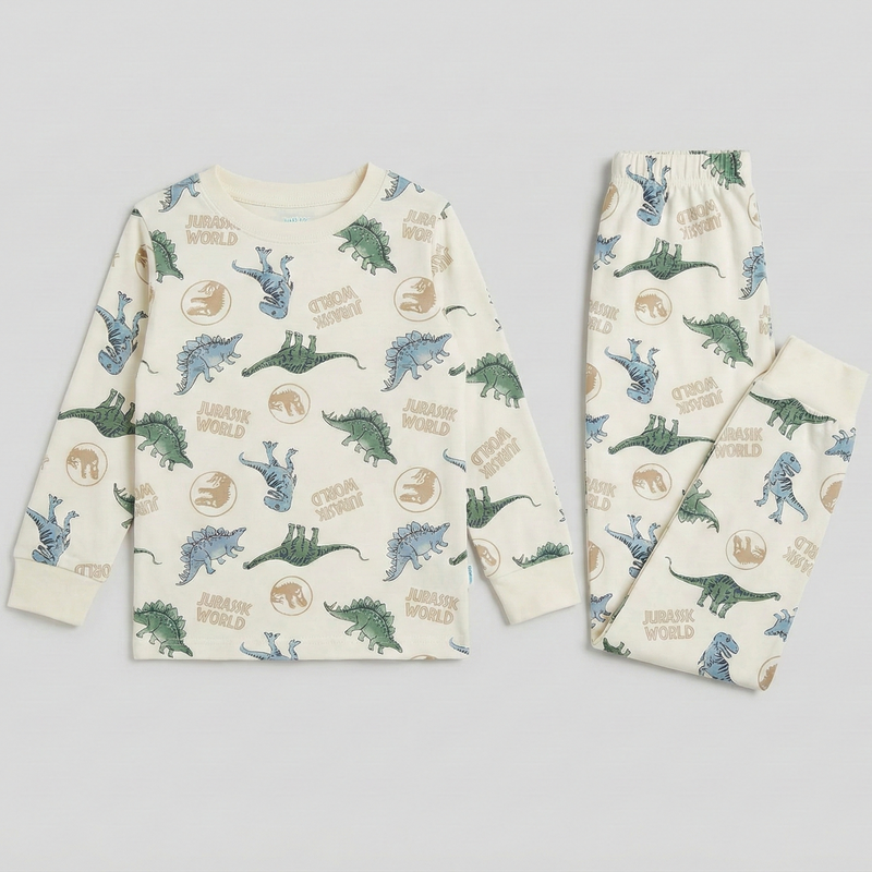 Dino Printed Cotton Night Suit