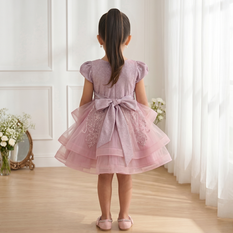 Celestial Mauve Shimmer Dress