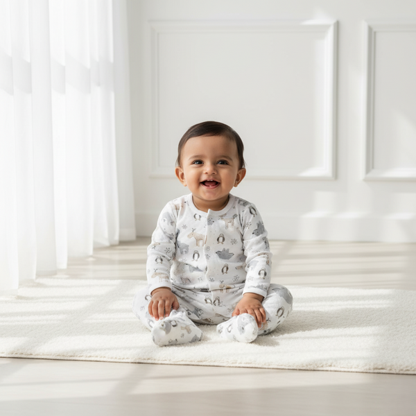 Quilted Printed Baby Romper