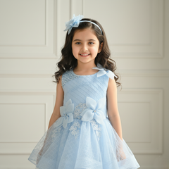 Light Blue Party Premium Princess Dress