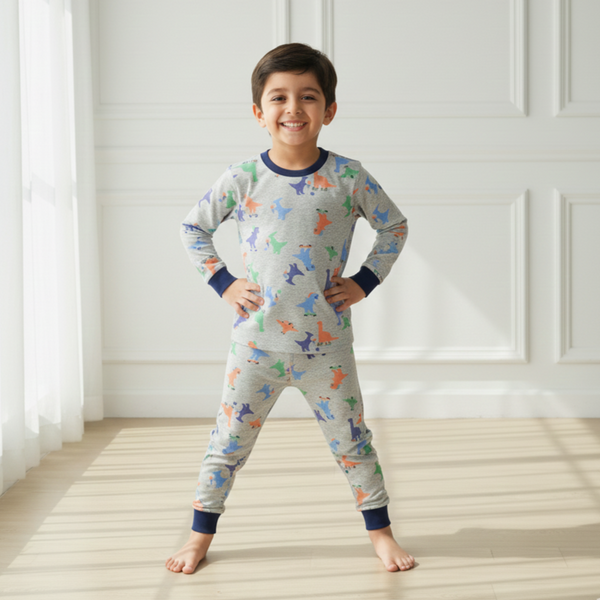Grey Dinosaur Print Nightsuit