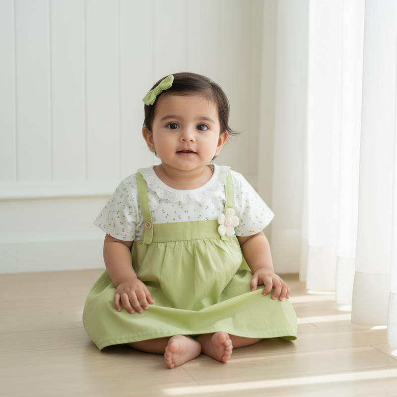 Summer Baby Girl Casual Dress with Flower