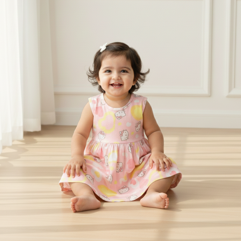 Pink Love Kitty Frock