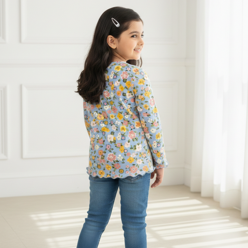 Blue Classic Ditsy Top