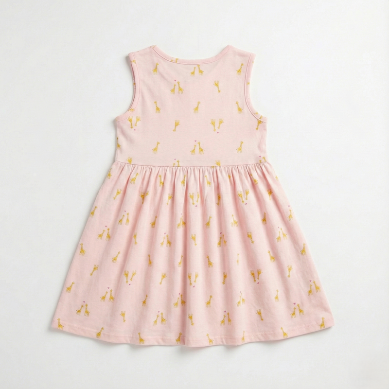 Gentle Giraffe Cotton Frock