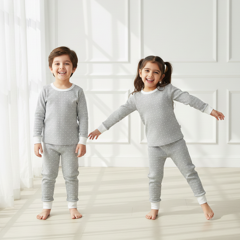 Grey Dot Dreams Night Set